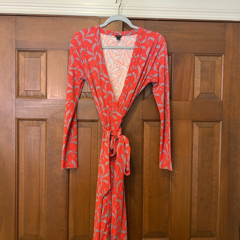 Ann Taylor Long Sleeve Wrap Dress